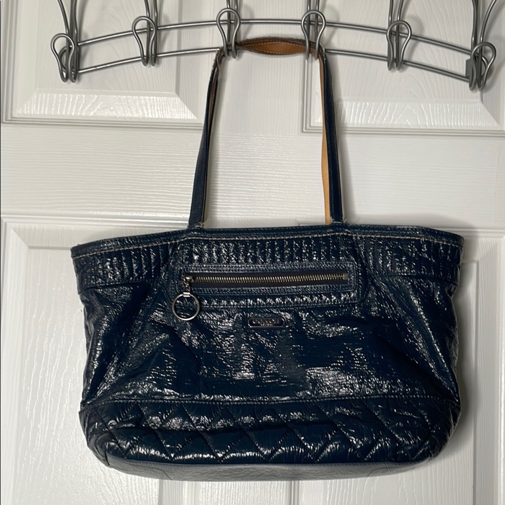Coach Quilted leather shoulder Tote handbag